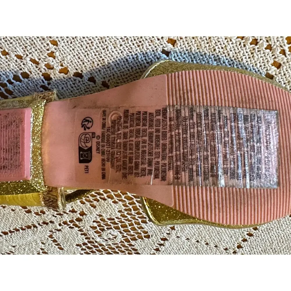 Disney Store Belle Princess Shoes Jewel Beauty & the Beast Girls Size 7/8
